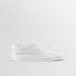 Capri Leather Sneaker in Triple White Rose Anvil