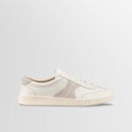 Monza Leather & Suede Sneaker in Bone